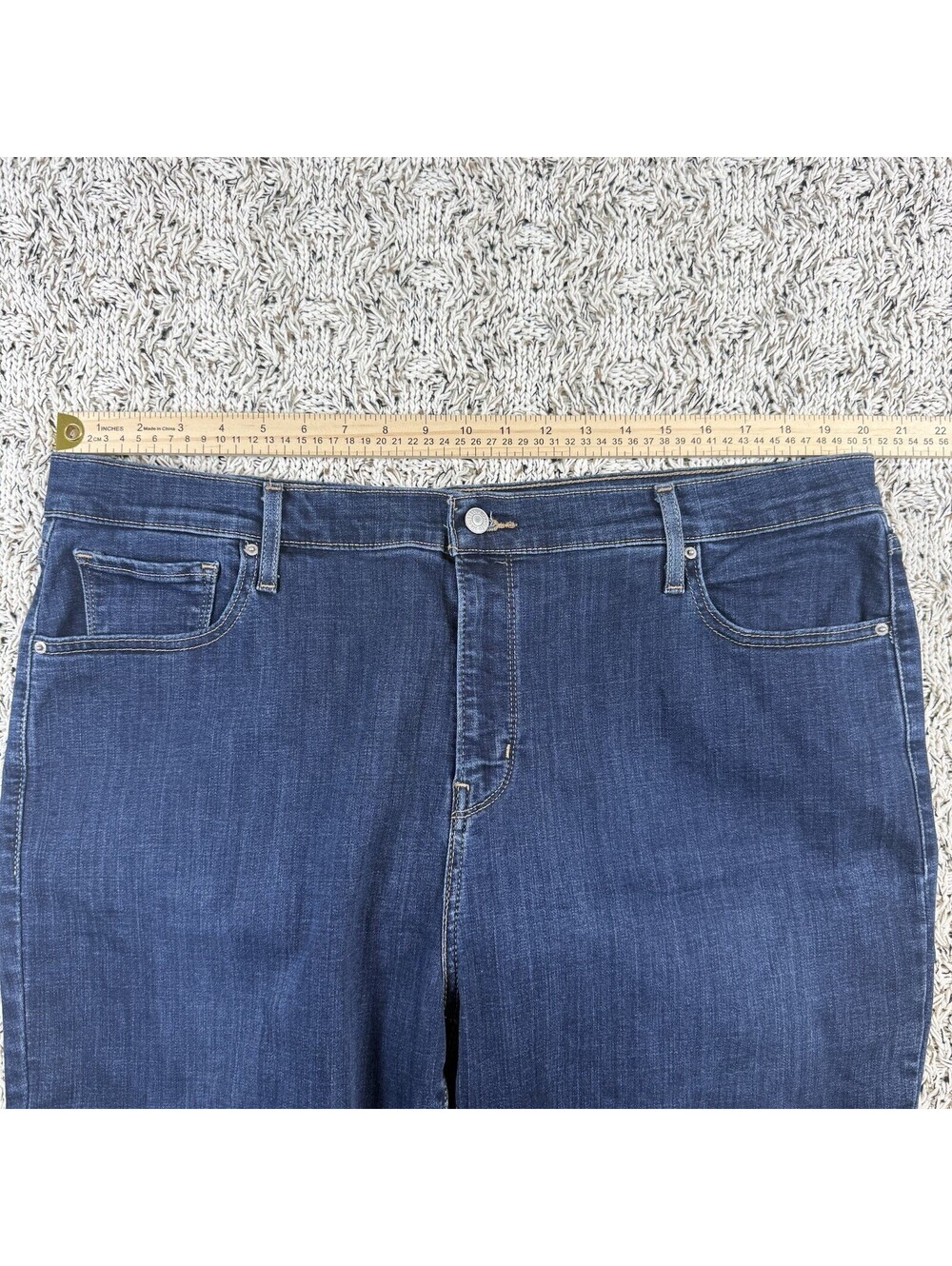 Levi's 721 High Rise Skinny Jeans - Blue - Womens size 20W -M- Used - Picture 3 of 9